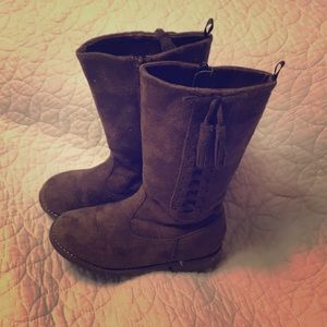 Gymboree Brown Suede Zip Boots